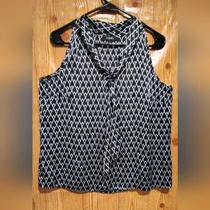Elementz Monochrome Diamond Pattern Blouse